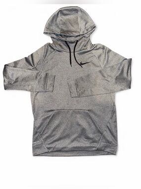 Nike Gray Dri-FIT Pullover Hoodie with Black Swoosh